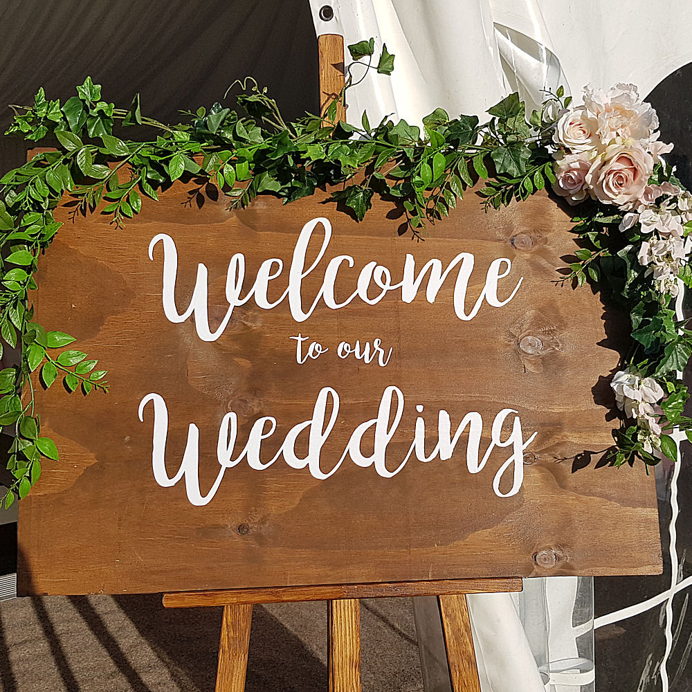 Welcome to our Wedding Rustic Wooden Sign
