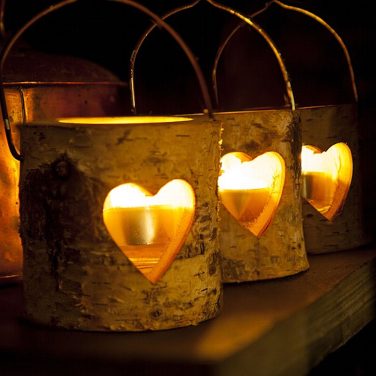 Log Bark Tea Light Holder