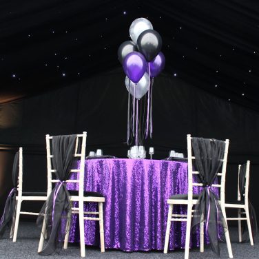 Cadbury Purple Sequin Tablecloth 3