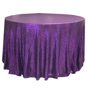 Cadbury Purple Sequin Tablecloth