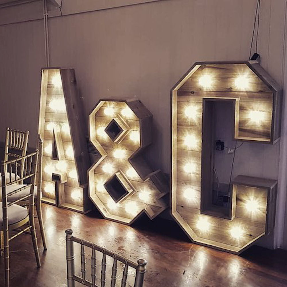 Light Up Rustic Letters Hire - Image 3