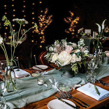 Sage Green Chiffon Runners