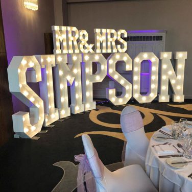 Small Light Up Mr & Mrs 2