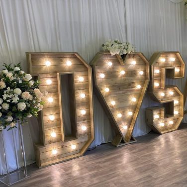 Light Up Rustic Letters Hire