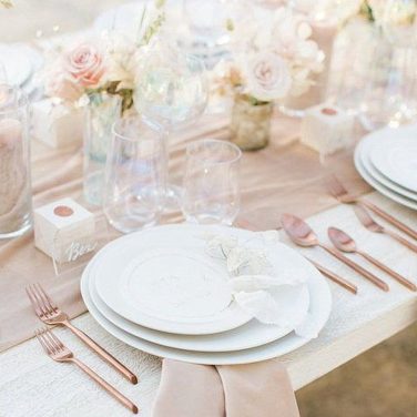 Rose Gold Cutlery Hire