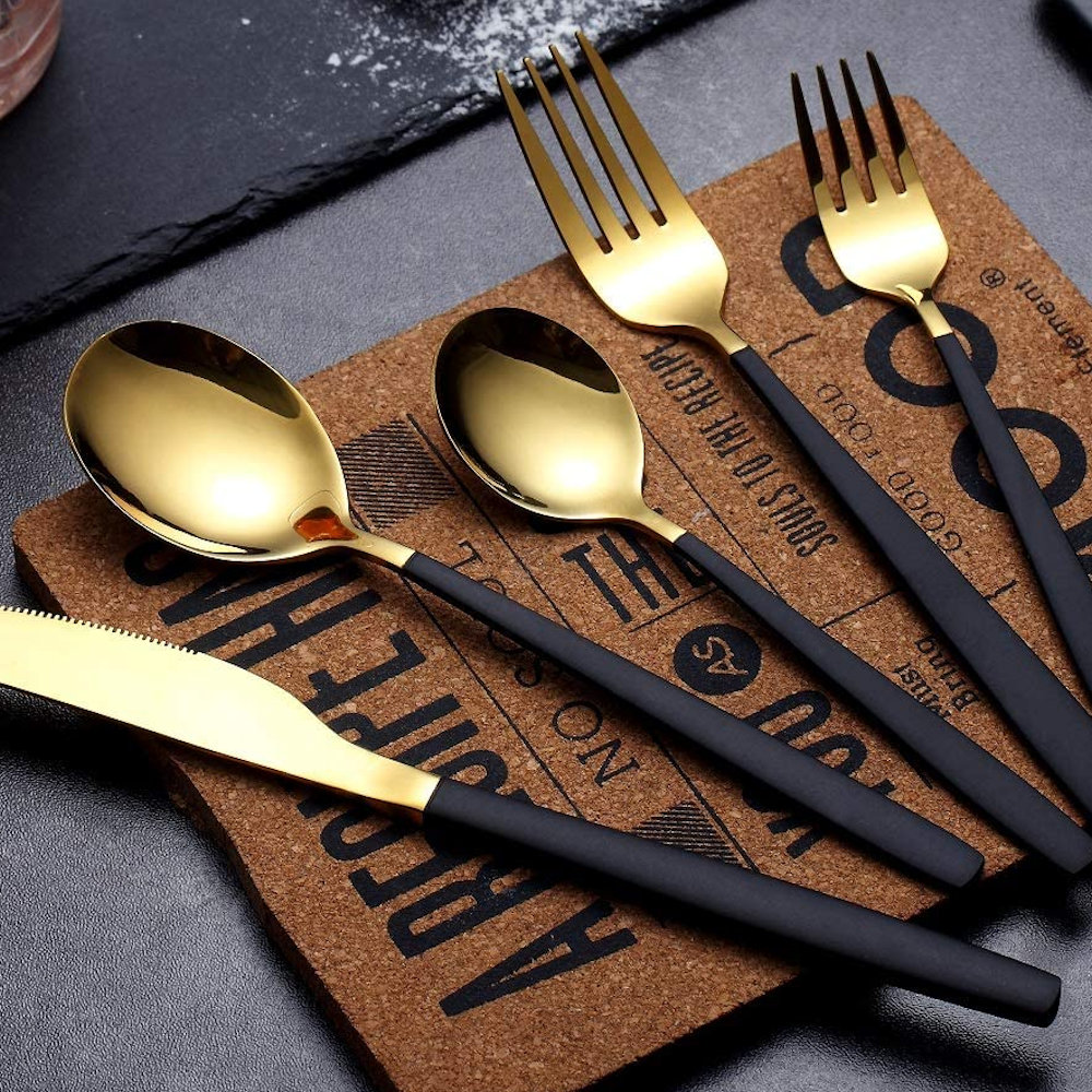 Black & Gold Cutlery Hire