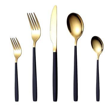 Black & Gold Cutlery Hire