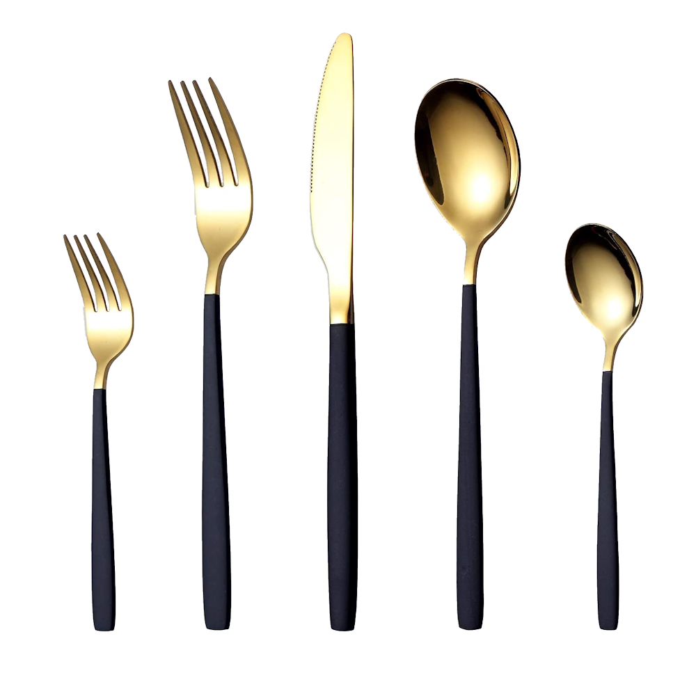 Black & Gold Cutlery Hire
