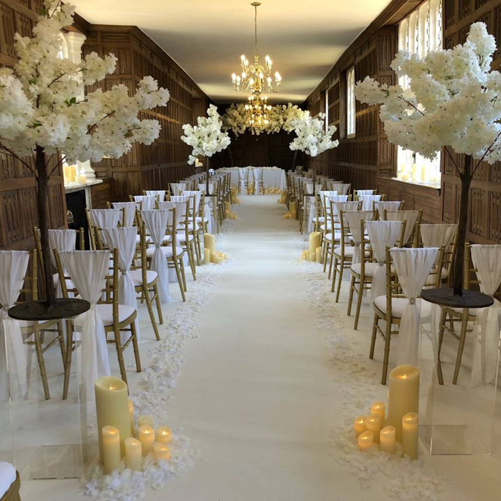 Off White / Pale Ivory Blossom Tree Centrepiece