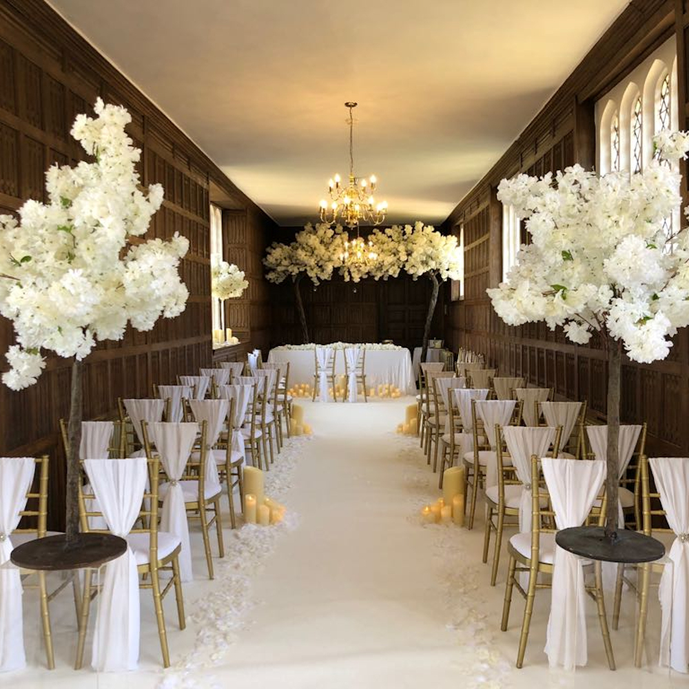 Off White / Pale Ivory Blossom Tree Centrepiece