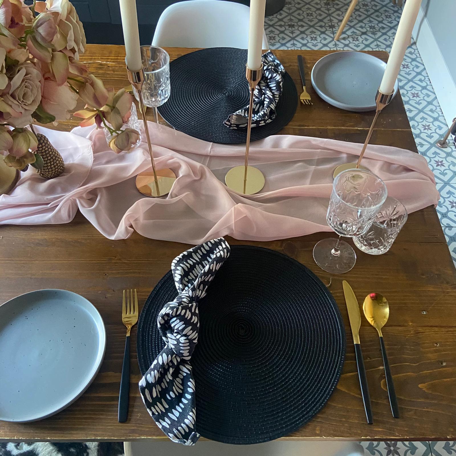 Gold & Black Cutlery Hire Wedding Event Party