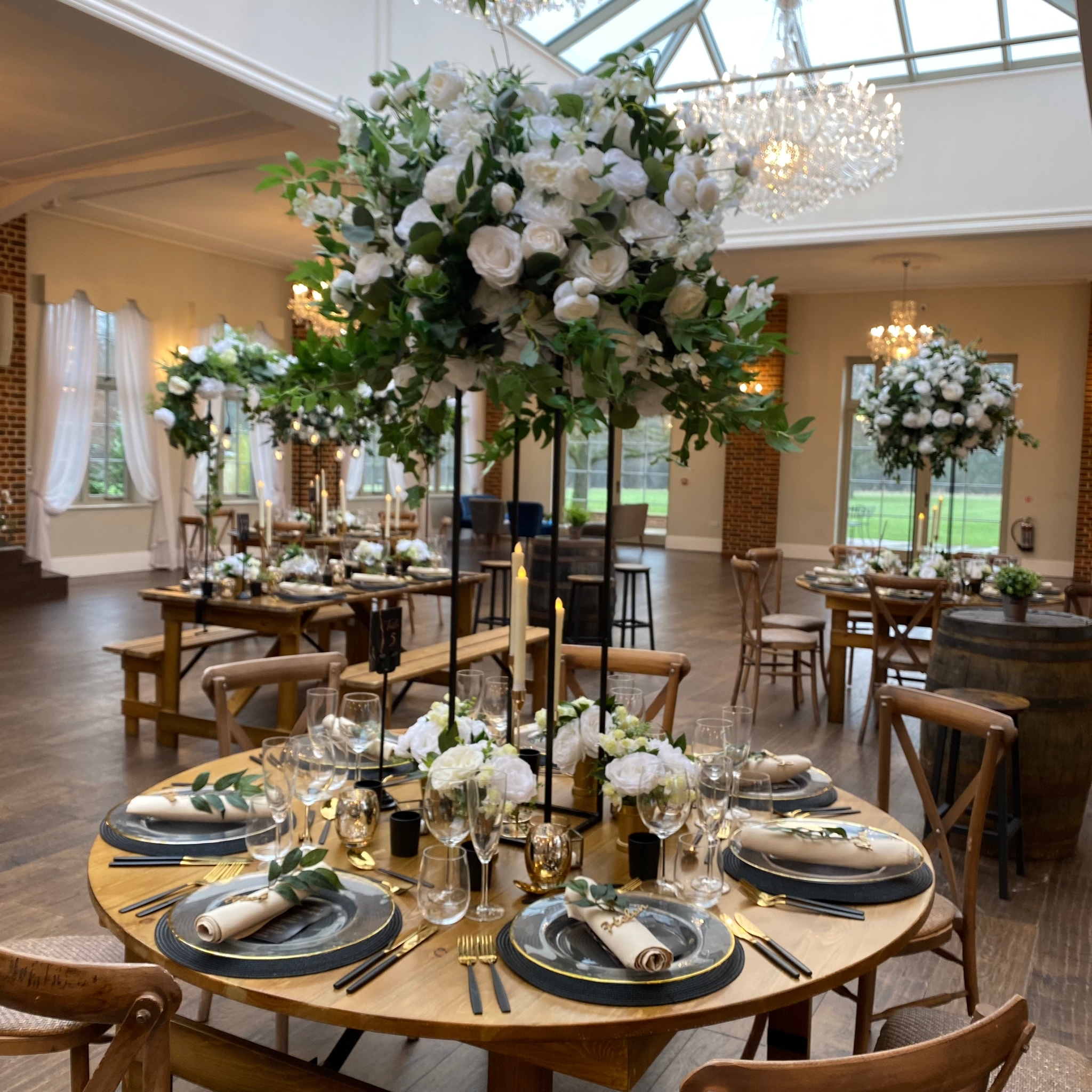 Gold & Black Cutlery Hire Wedding Event Party