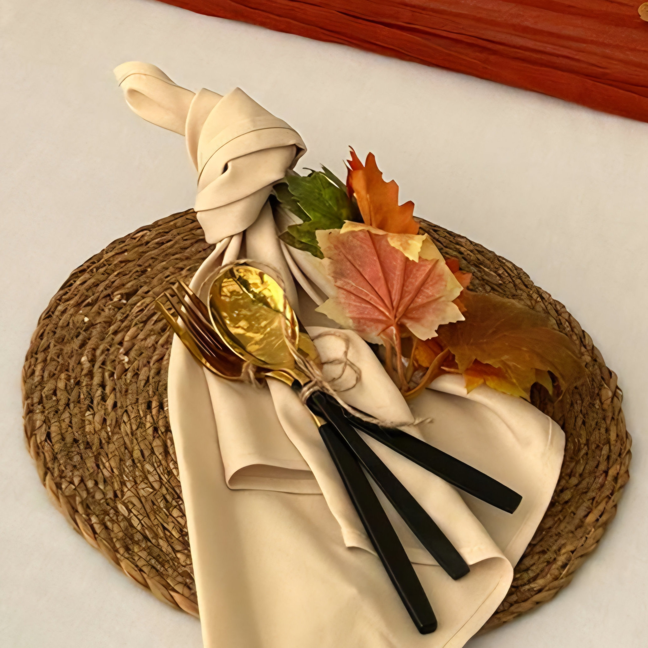 Gold & Black Cutlery Hire Wedding Event Party