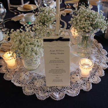 Medium white lace cotton doilie doily