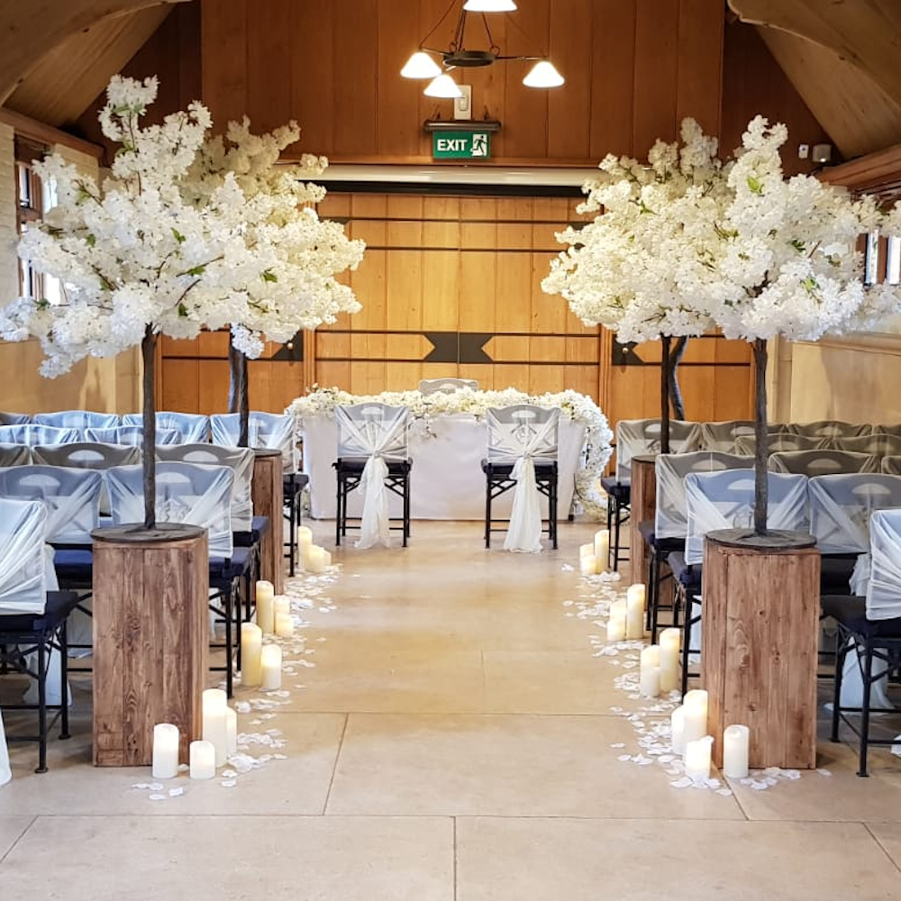 Off White / Pale Ivory Blossom Tree Centrepiece