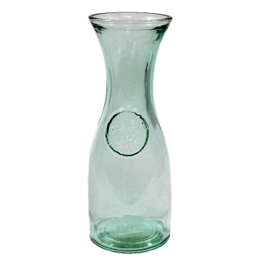 Authentic Recycled Glass Vase Carafe Vintage