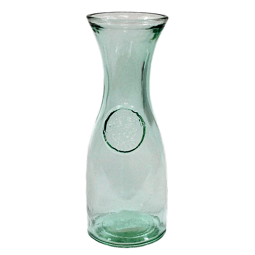 Authentic Recycled Glass Vase Carafe Vintage