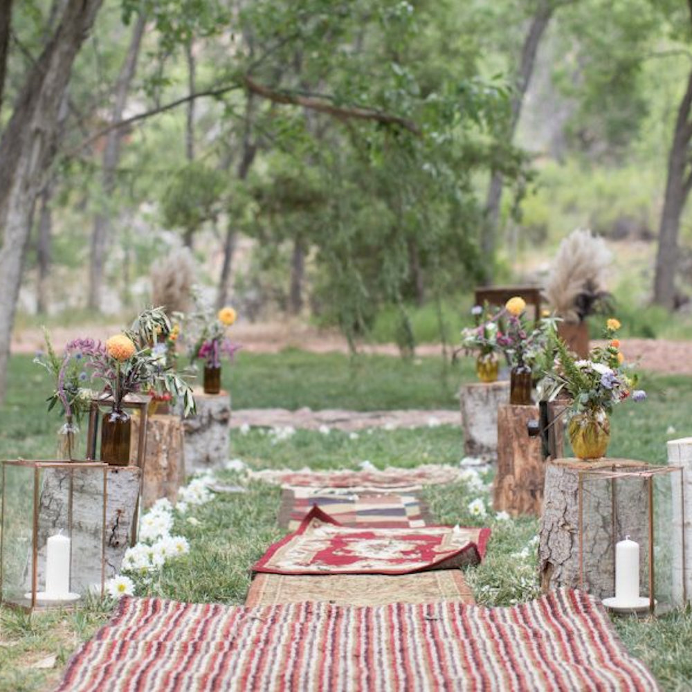 Boho Bohemian Red Rug Aisle Runner