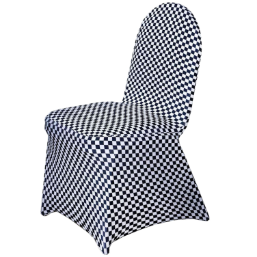 Black & White Checked Chair Covers