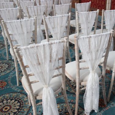 Lace Chair Drapes