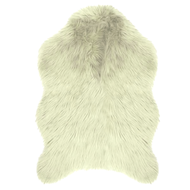 Off White Faux Fur Rug