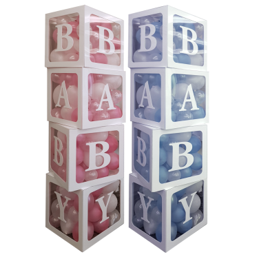 Perspex Acrylic Giant Baby Blocks with Balloons