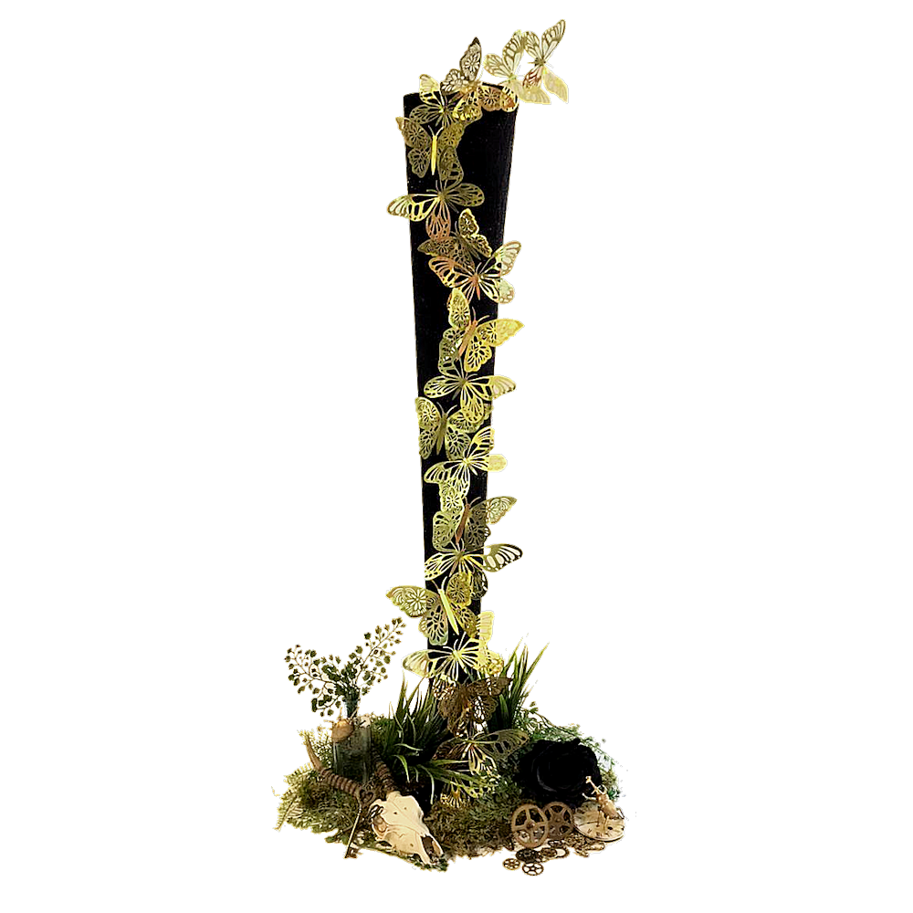 Steam Punk Gold Butterfly Centrepiece