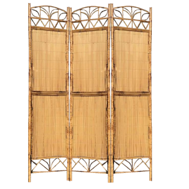 Vintage Bamboo Room Divider Screen 46cm x 183cm