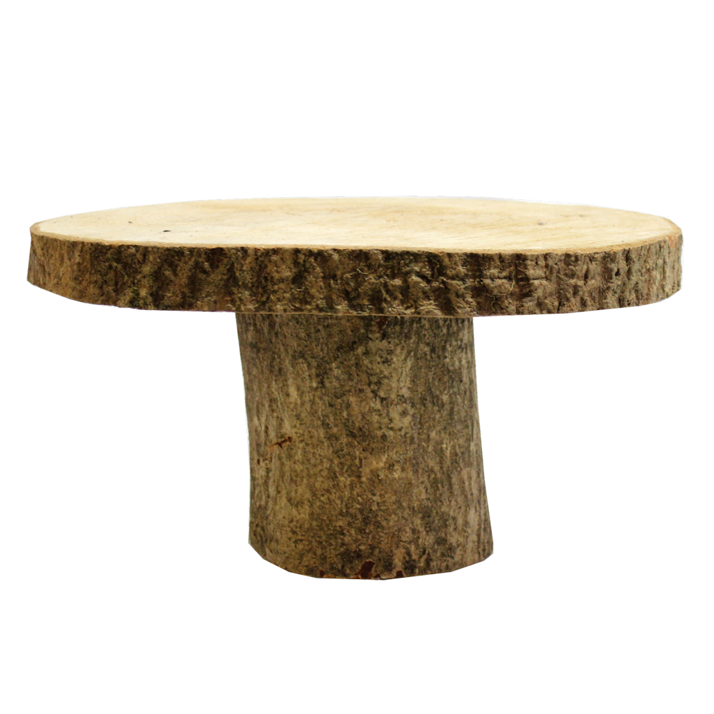 Log Pedestal Cake Stand