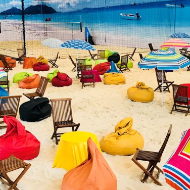 Sand at Beach Theme Party