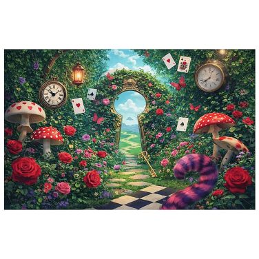 Alice in Wonderland Backdrop 4m x 2.1m