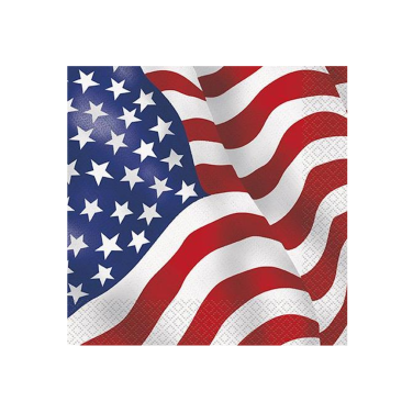 American Flag 33cm Paper Napkins