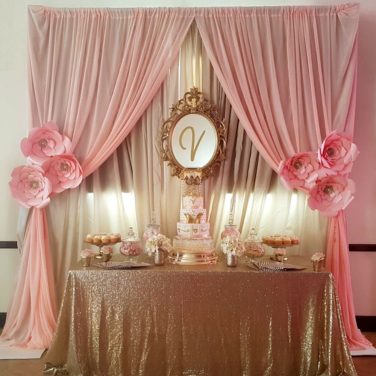 Baby Shower, Dessert Table, Christening Backdrop