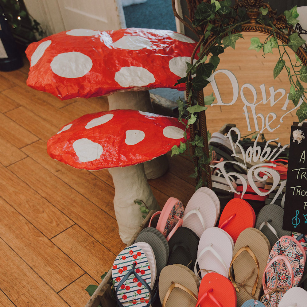 Giant Toadstools Alice in Wonderland Prop