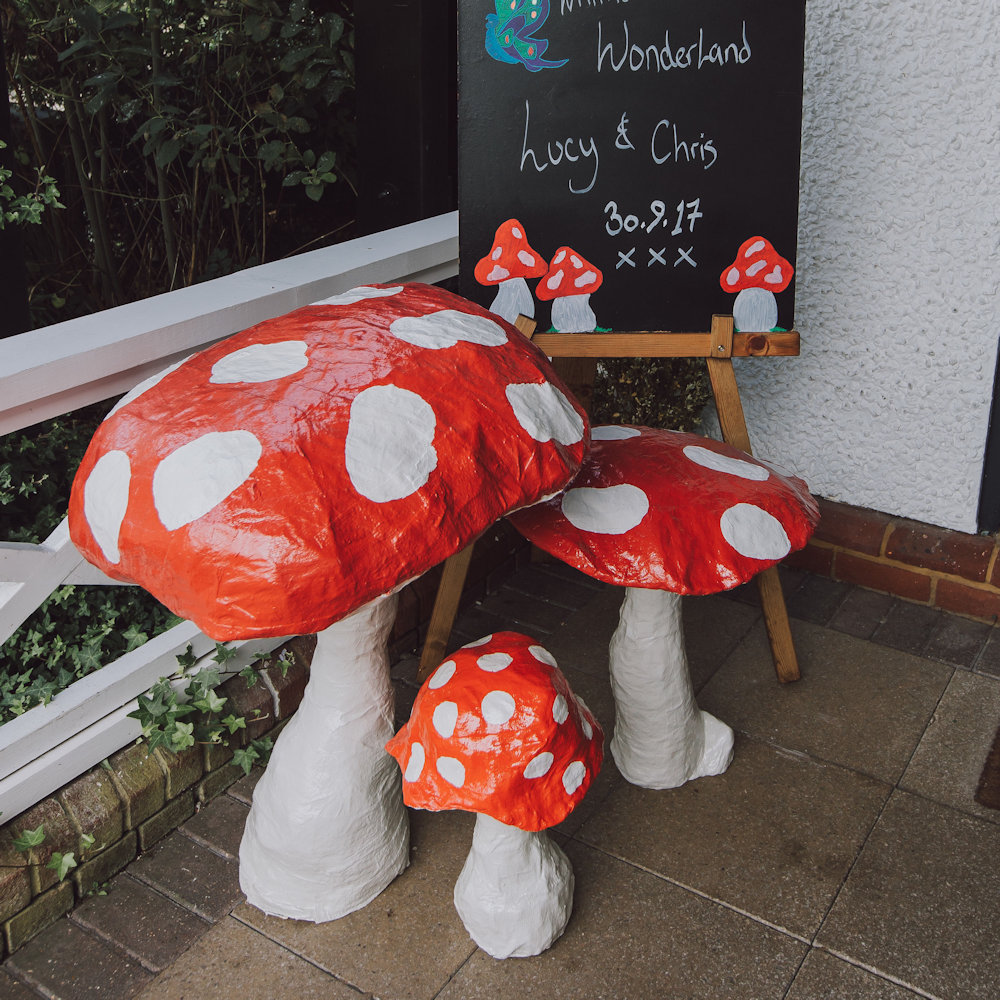 Giant Toadstools Alice in Wonderland Prop