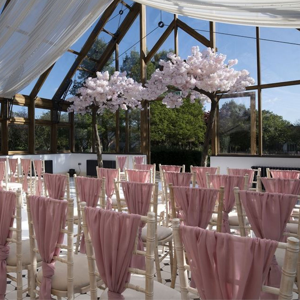 Hanbury Manor Garen Court Pink Blossom Tree Canopy