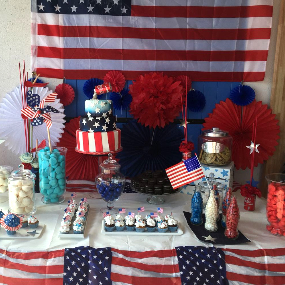 American Flag Dessert Table