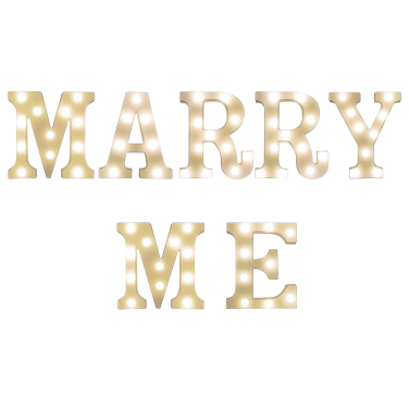 Light Up Marry Me Letters