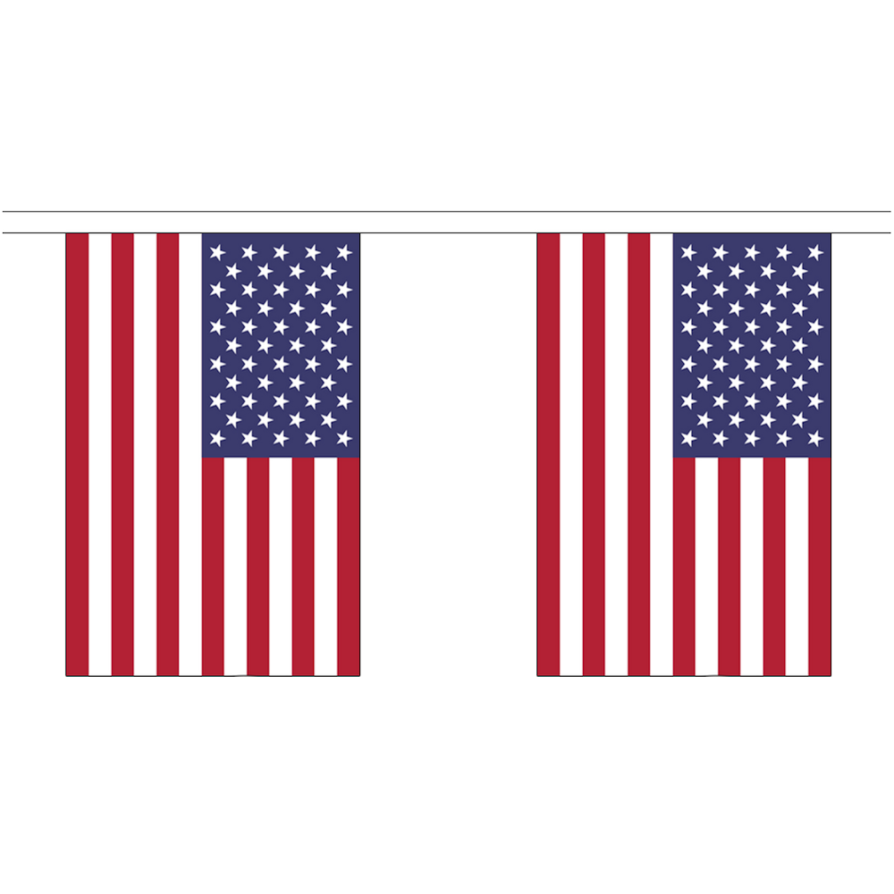USA Stars & Stripes bunting hire 6m