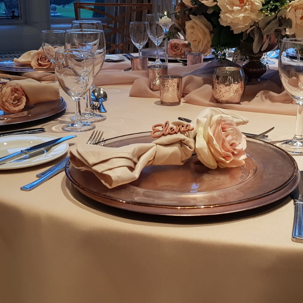 Nude Vendella Pale Peach Blush Tablecloths