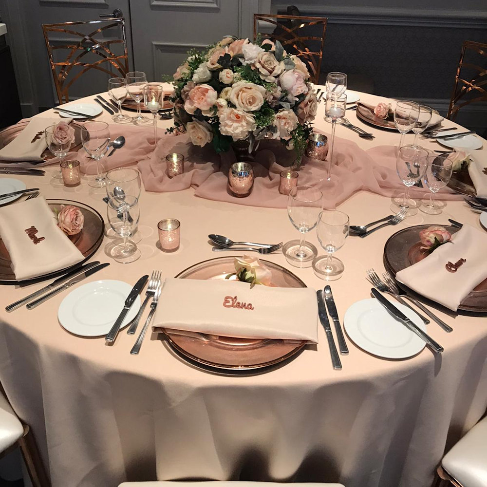 Nude Vendella Pale Peach Blush Tablecloths