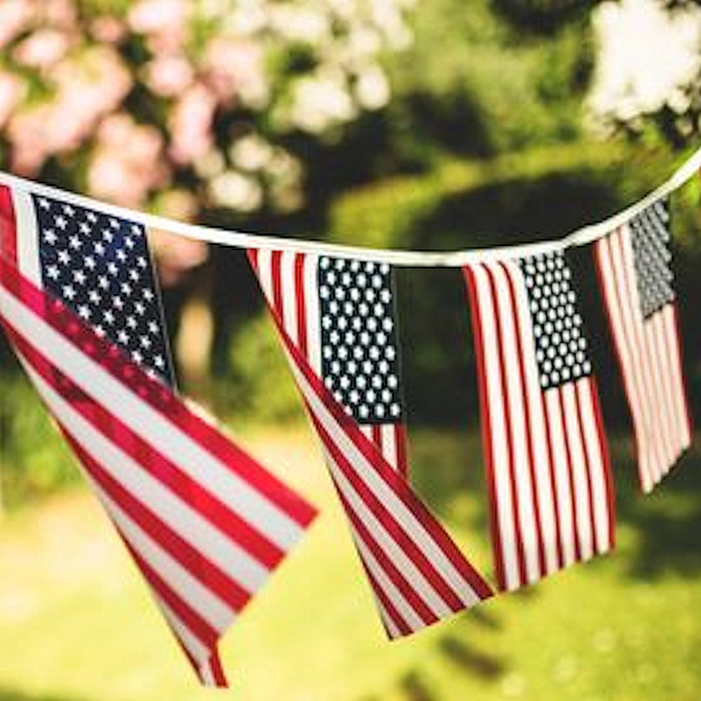 USA Stars & Stripes bunting hire 6m