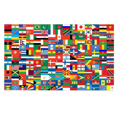 Countries of the world olympic international polyester flag 3ft x 5ft