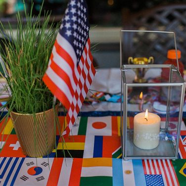 World Olympic International Flag Table Runner 1.83m x 30cm