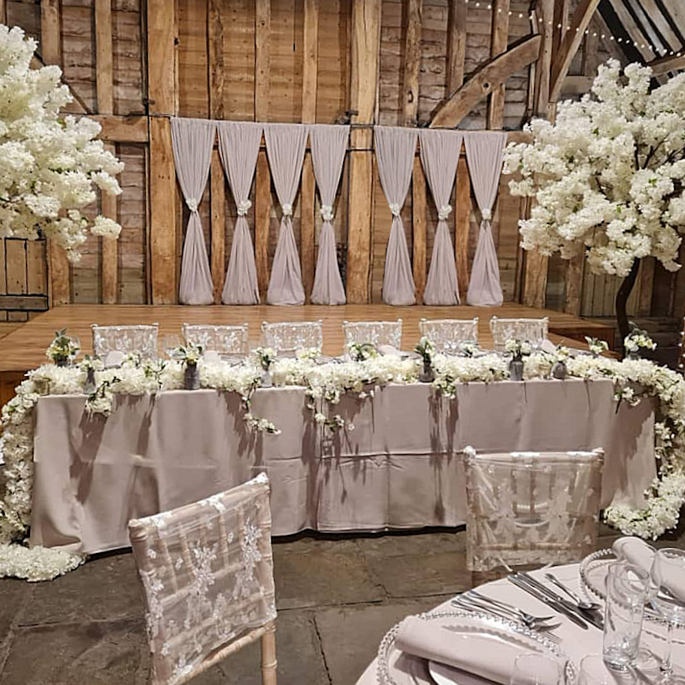 Ivory White Blossom Garland Hire