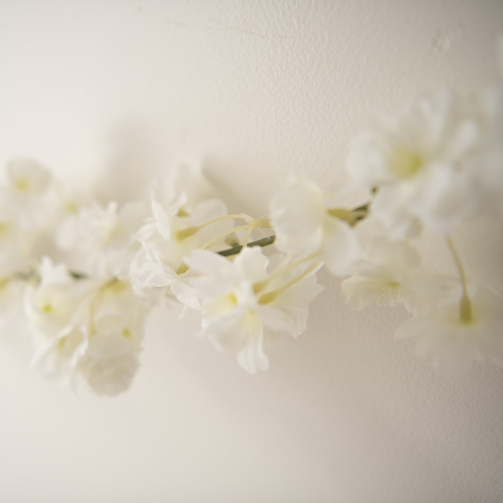 Ivory White Blossom Garland Hire
