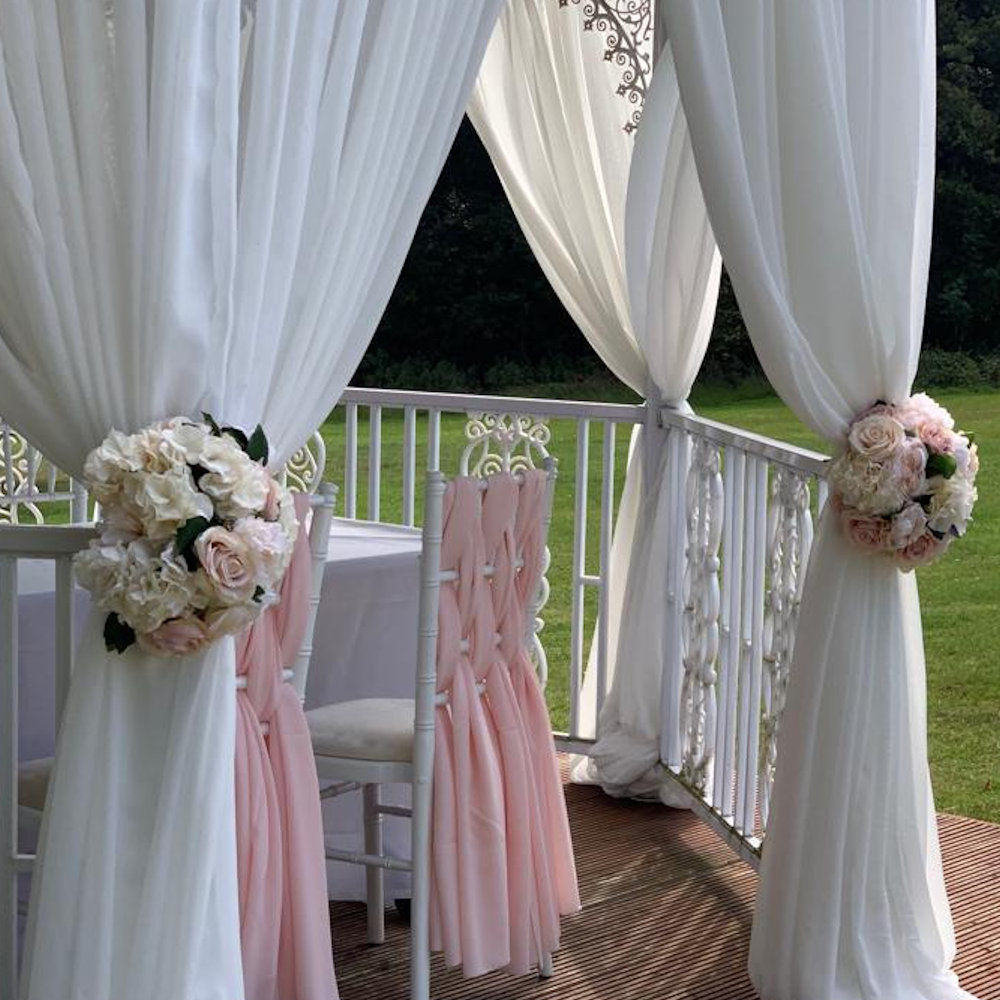 Small Silk Flowers Blush Posy Hire