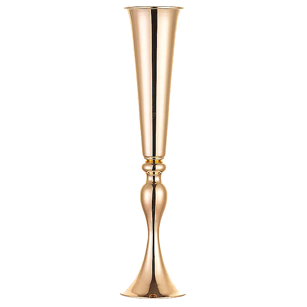 Gold Trumpet Vase Hire
