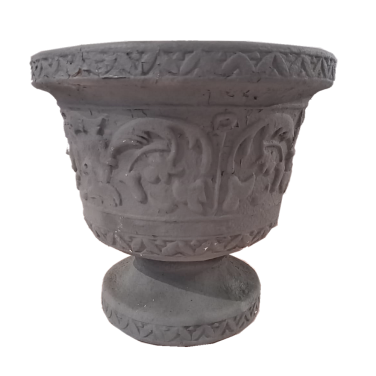 Grey Patterened Garden Greecian Concrete EffectUrn W39cm x H36cm
