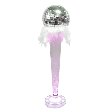 Mirror Ball Centrepiece Lit Sq